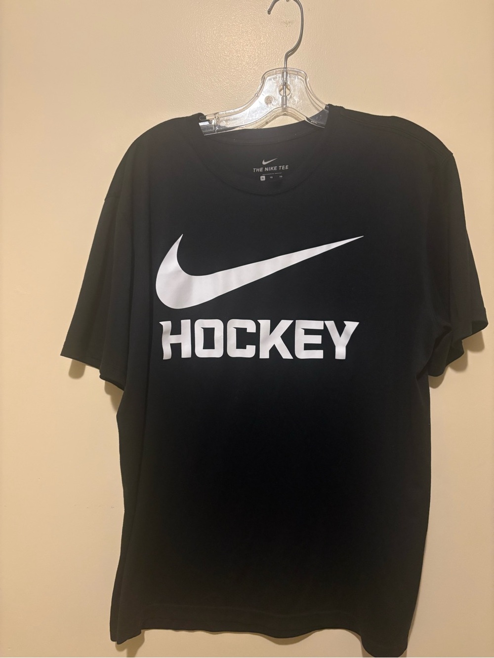 Nike Black 'Hockey' Logo Short-Sleeve Legends Tee Size XL
